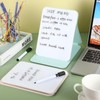 Dunzoom 2 Pcs Small Glass Desktop Whiteboard with Reversable Stand