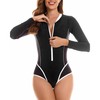 SiySiy Womens Rash Guard Long Sleeve Bathing Suit One Piece