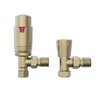 NRG Thermostatic Valve Bathroom Radiator Valves TRV 15mm Brushed Brass