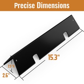 Rushare 7636 Flavorizer Bars for Weber Spirit 2 Grill Parts, Replacement Parts for Weber GS4 Spirit II & I E310 E320 S310 S320 Grills with Front Mounted Control, Porcelain-enameled, 15.3-Inch, 5-Pack