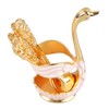Coffee Spoon Holder Elegant Swan Shaped Alloy Mirror Polish Rich