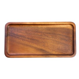 redchocol8® Handmade Wooden Rectangular Plate Tray Natural Brown Dining Centrepiece Oblong Trinket
