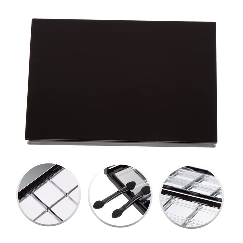 WOONEKY Travel-friendly Eyeshadow Box Grid Empty Blush Cases Compact Makeup