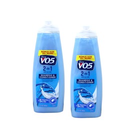 VO5 Alberto 2-in-1 Shampoo & Conditioner with Soy Milk, + 5 Vitamins & Oils, 15 fl oz (Pack of 2)