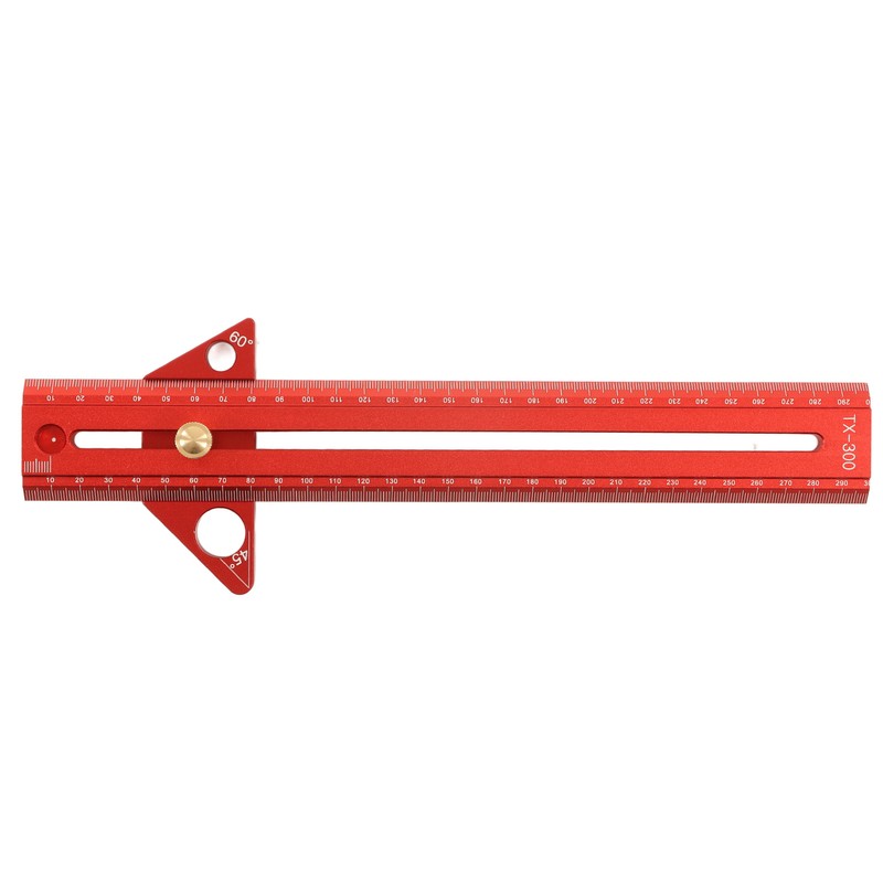 Woodworking T Track Ruler Multifunctional Aluminum Alloy Portable Wood Measuring