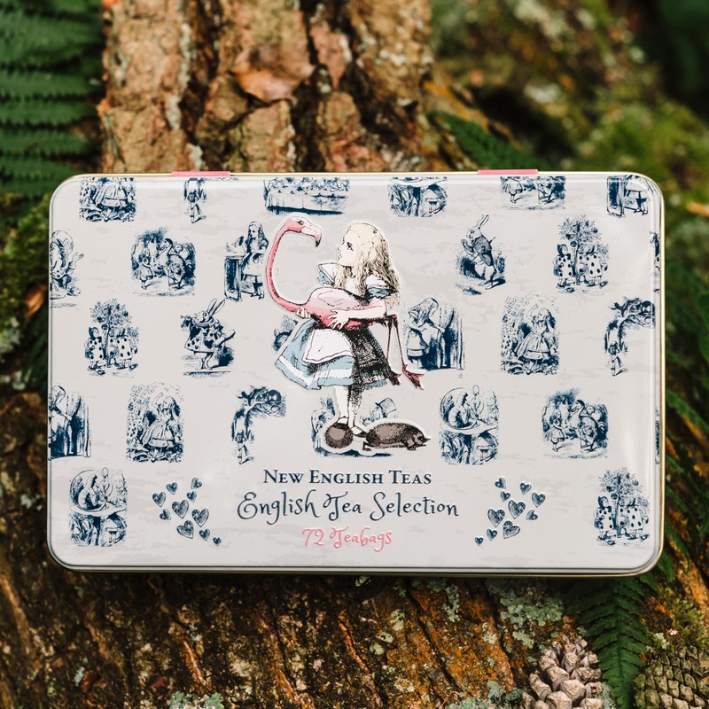 New English Teas Alice in Wonderland Tea Caddy in Pink