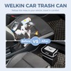 WELKIN Car Trash Can with Lid, Waterproof & Leakproof Bin,