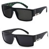 2 Pack - Locs Sunglasses Black Gangster Sunglasses (1 Shinny