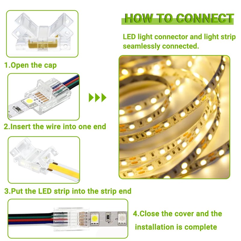 EPLZON 5 Pin 12 mm LED Strip Connector LED Light