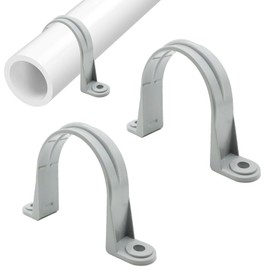 Pipe Strap Clamp, 2-Holes Plastic Conduit Pipe Clamps PVC Pipe Supports (2 inch, 8Pack)