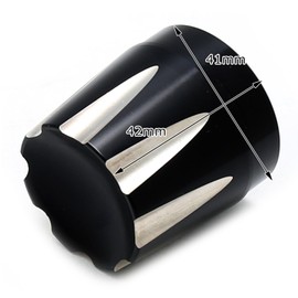 nakira Axle Nut Cover Cap Front American Harley Road King FLHT Sportster 883 nkr1044 (Black A)