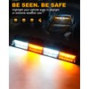 HLAUTO 6Z4J Emergency Dash Strobe Lights: 2x16.8 inch Amber White