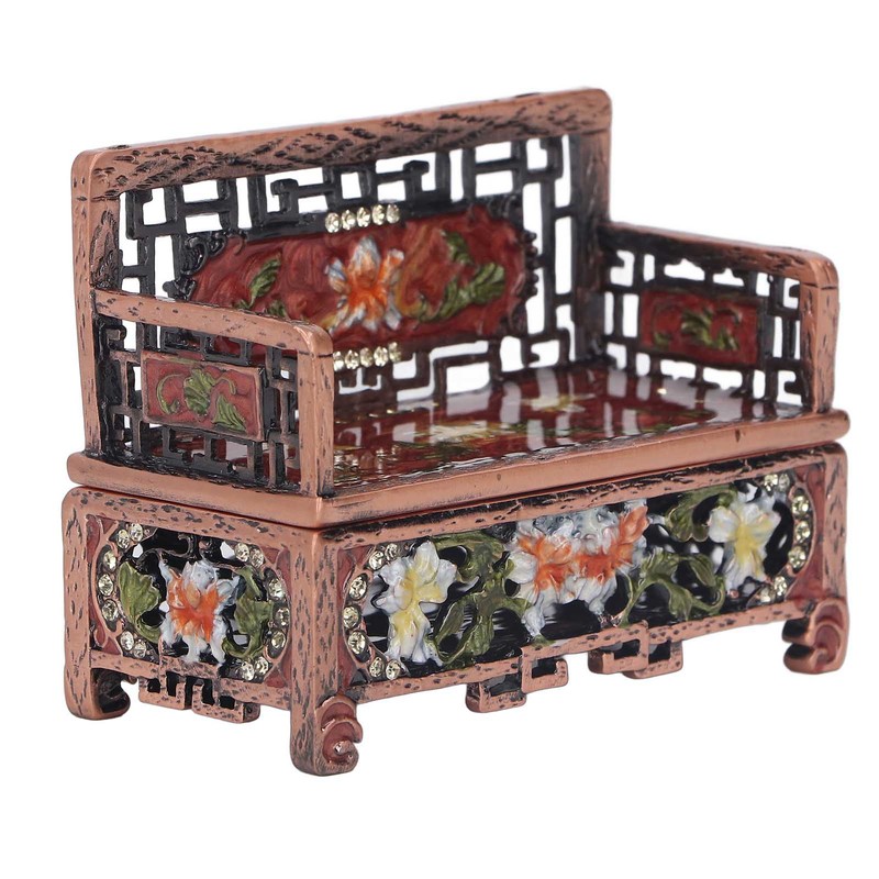 Vintage Jewelry Box Antique Sofa Shape Desktop Jewelry Box Trinket