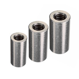 DOJA Industrial Threaded Sleeve M8 Pack 10 Threaded Sleeves for Screw-in Nut Thread Fitting Female Thread Rod Connection Nut for Double Socket Long Nuts Spacer Bolts