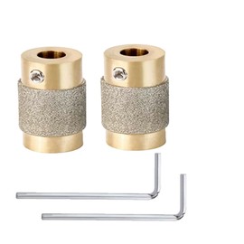 dmsphd 2pcs 3/4 Inch Diamond Grinder Bit Head Tools, Stained Glass Tools and Supplies for Stained Glass Grinder, Widely Used for Glass Processing Arts and Decoration (MCB 3/4'')