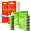 Mini Sunscreen & Green Tea Face Mask Set – 20 Travel Size Sunscreen Pods + 20 Green Tea Clay Mask Pods – Mini Sunscreen Bulk for Travel, Outdoor, and Skincare Routine