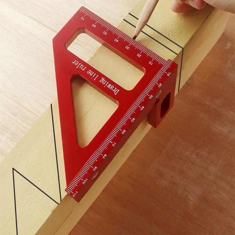 Prmape Carpenter's Square, 3D Multi-Angle Measuring Ruler, Aluminium Alloy Try