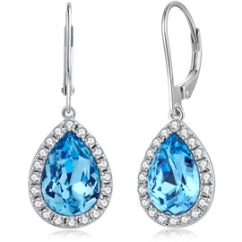 Diamond Earrings for Women Silver Drop Earrings for Women Sterling Silver CZ Diamond Earrings Fake Diamond Studs White Gold Earrings for Women Dangle Earrings Sterling Silver Cubic Zirconia Earrings Studs