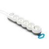Garza Power Power Strip with 5 Sockets, with Switch, Flat