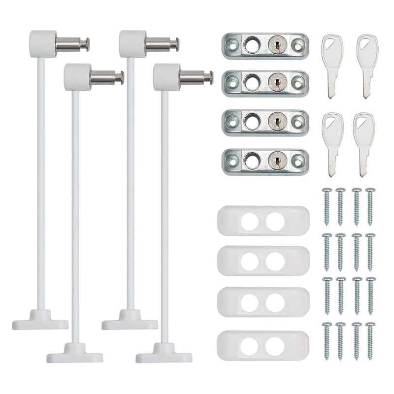 Neoteck 2 x White Child Safety Window Door Barrier