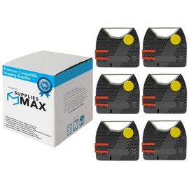 SuppliesMAX Compatible Replacement for Porelon 11417 Black Typewriter Correctable Ribbons (6/PK) - Replacement to Smith Corona 67108/21000