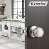 Probrico 8 Pack Interior Door Knobs Passage Function, Brushed Nickel