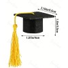 10pcs Mini Sombrero Graduación Para Recuerdos De Graduacion Color Amarillo