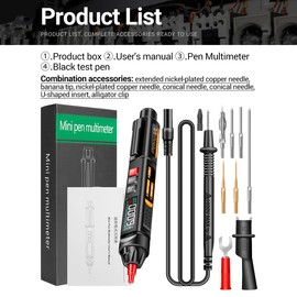 Chunnuan A3009 Mini Multimeter with Voice Broadcast 6000 Counts Voltmeter VA Reverse LCD Display Flashlight NCV Tester for Voltage Resistance Temperature On/Off Diode Phase Sequence