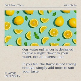 Obrilo Water Enhancer Liquid Flavoring Drops - ZERO Sugar/Calorie, Dye Free, Naturally Flavored Drink Syrup, 2.0 fl oz x 5 Bottles for Kids & Adults (Lemonade)