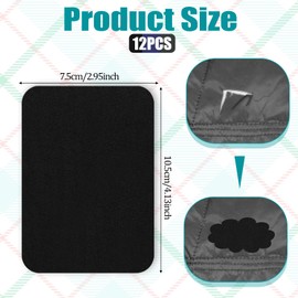 JIYIN Fabric Repair Patches, Iron-on Patches for Clothing Inside & Outside, Multi-Colored Patches for Clothes Fabric Patches for Clothing, Bag, Hat Repair 3" by 4-1/4" (7.5 cm x 10.5 cm)(12Pcs4Colors)