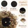 RUWISS Messy Bun Short Curly Ponytail Extension Elastic Drawstring Loose