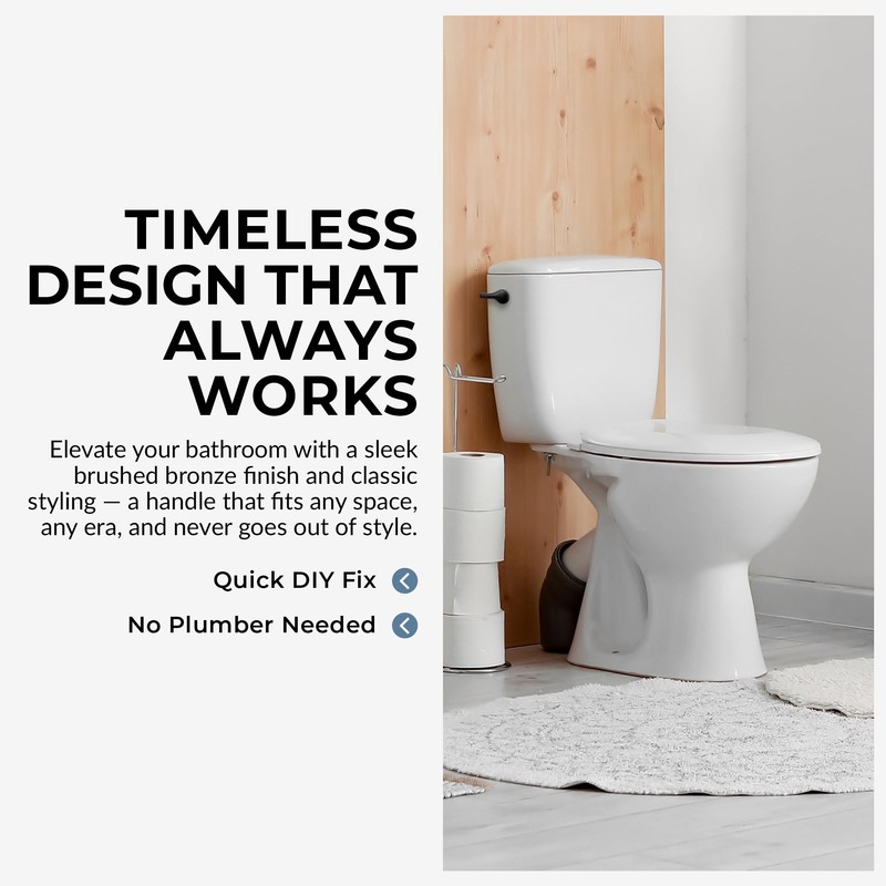 Qualihome Universal Side Mount Toilet Handle Tank Flush Lever Replacement