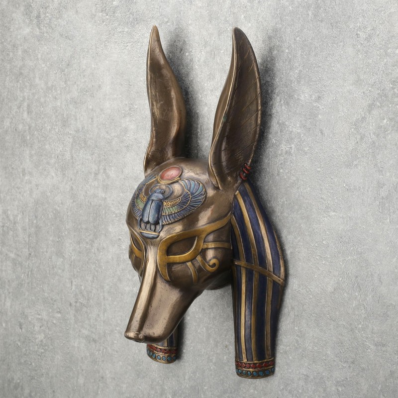 Veronese Design Mask of Anubis The Jackal God Sculptured Wall