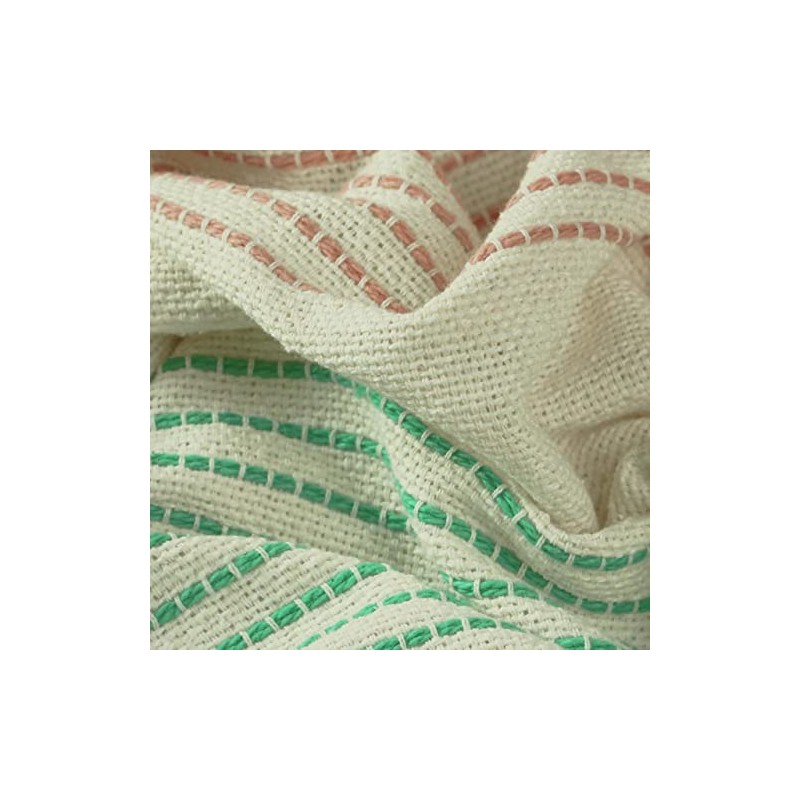 furn. Banda Throw, Cotton, Mink/Pink