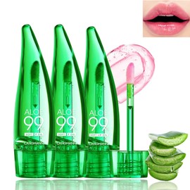 Syloripha Aloe Vera Lip Gloss Set 3pcs Temperature Color Changing Lip Oil,Long Lasting Nutritious Moisturizing Rich Glossy Lip Care Lip Balm,Lightweight Texture No Greasy Lip Care Product for Women