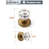 SORWDUERM Antique Brass Door Knobs Crystal Door Knob Dummy Door