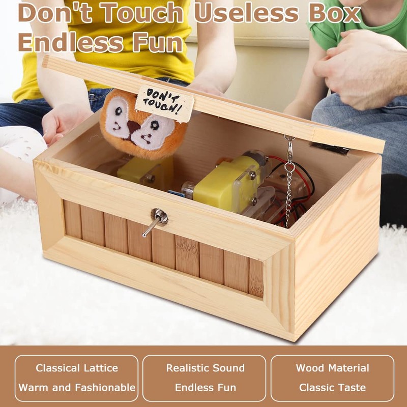Wooden USB Electronic Box Cute Tiger Funny Interactive Stress-Relief Toy