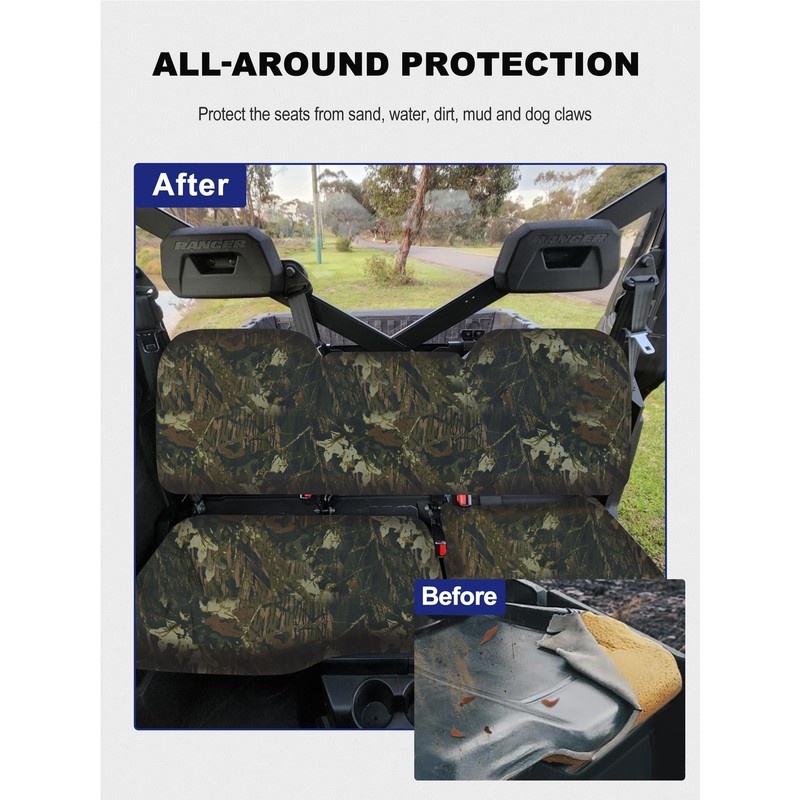 ZIDIYORUO UTV Seat Cover for Polaris Ranger 1000 2020-2025 &