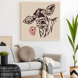 Highland Cow Stencils, Pack of 12 Animal Stencils, Textile Design Children, Reusable Highland Cow for Painting, Animals Painting Stencils for Scrapbooking Photo Album