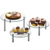3 Tier Round Tempered Glass Display Stand 9, 11, 13”