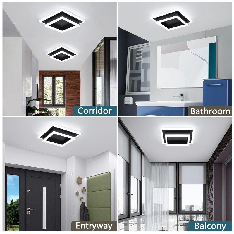EIDISUNY Modern LED Ceiling Light, Hallway Flush Mount Ceiling Light,