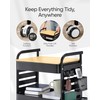 Art Cart with Tabletop & Pegboard - 3-Tier Rolling Utility