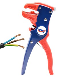 LIUJINCAN Automatic Wire Stripper and Cutter, Self Adjusting Insulation Stripper Tool 2 in 1 for Heavy Duty Electronic and Automotive Repair (Blue)