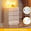 YITAHOME Dresser with LED, High Gloss Surface Large Chest of