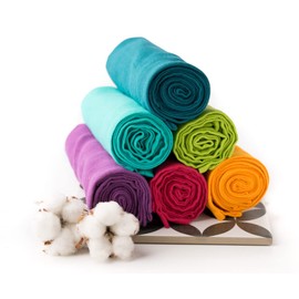 Divata colourful muslin cloths, 80 x 80 cm, coloured muslins, burp cloths made from 100% cotton, Oeko-Tex certified 80x80 cm