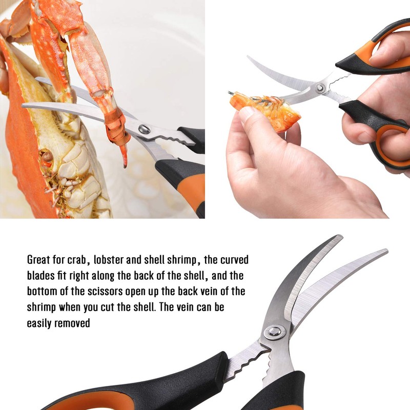 Hiware 20-piece Seafood Tools Set includes 6 Crab Crackers, 6