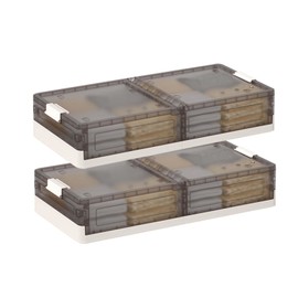 MegaChoice Under Bed Storage Containers, Stackable Under Bed Storage with Wheels, Multi-Purpose Storage Bins with Lids for Bedroom Organization and Dorms