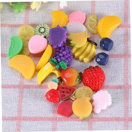 Operitacx 2 Sets Handgefertigte Harzaufkleber Verschiedene Harzaufkleber in Obstform Zur Dekoration Von Schmucktellern Bilderrahmen 30 Stück * 2