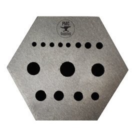 Hexagonal Riveting Stake w/ 15 Holes and 5 Serrations Wire Drawing Rivet Making Jewelry Wiring Forming Tool