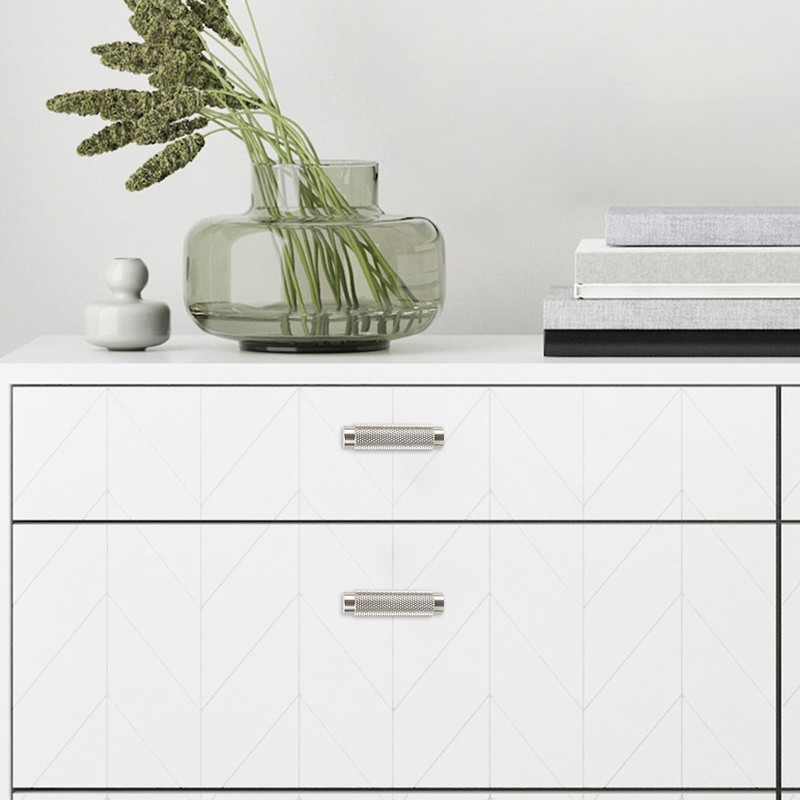 BUKOBYHE 10 Pack Satin Nickel Cabinet & Drawer Knobs